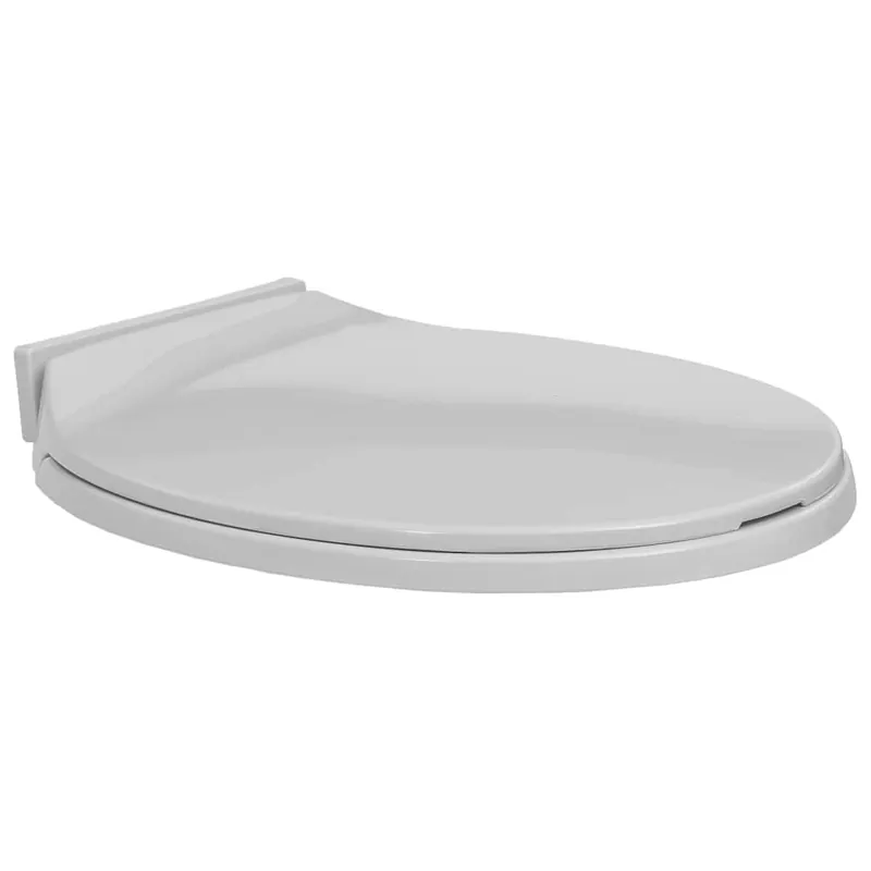 Hete Deal vidaXL Tavoletta WC a Chiusura Morbida Grigio Chiaro Ovale