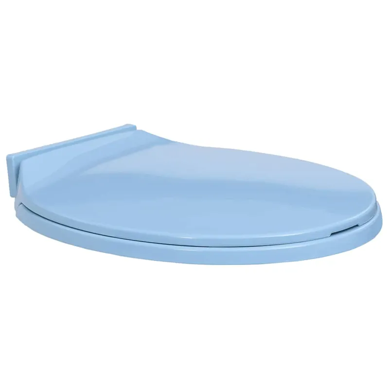 vidaXL Tavoletta WC a Chiusura Ammortizzata Blu Ovale Fabrieksprijs
