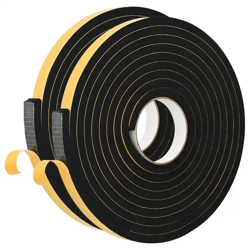 vidaXL Nastro adesivo in schiuma 2 pcs Nero 15mm x 5m Schiuma CR Lage Kosten