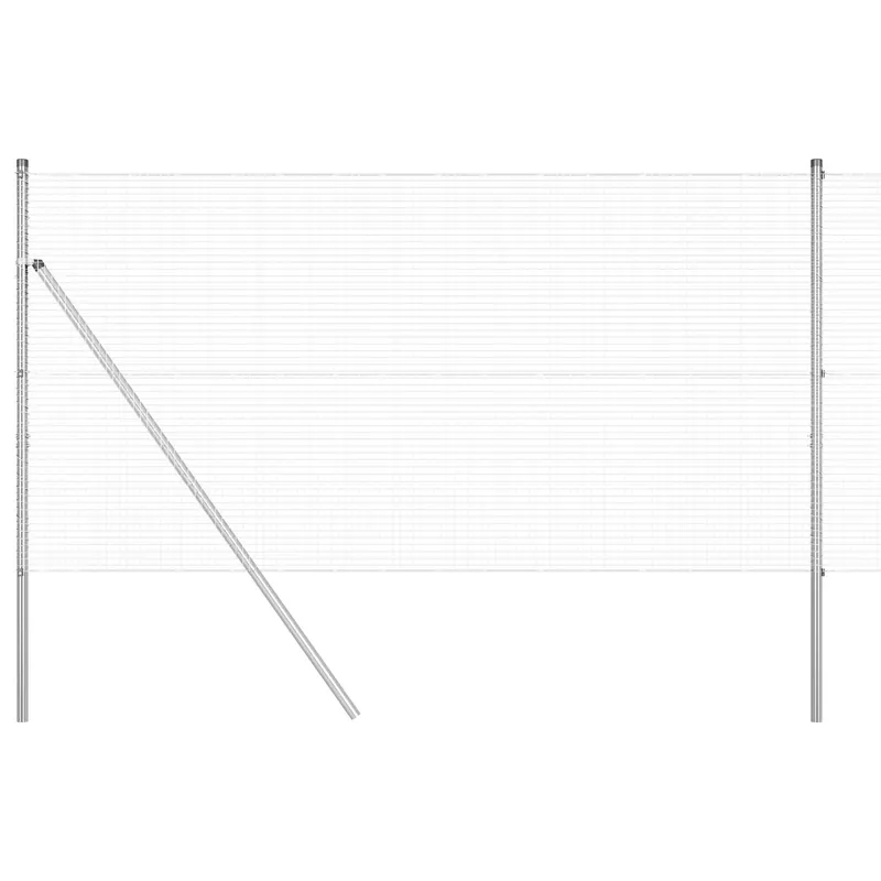 Bestseller vidaXL Recinzione a rete saldata da fissare a terra 50 x 1,4 m Argento