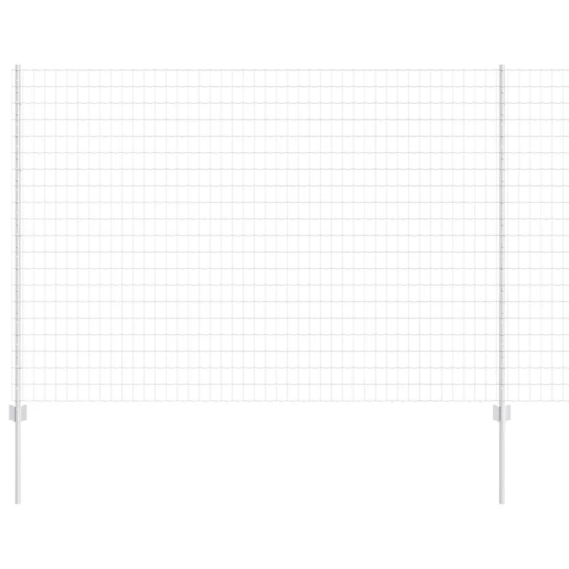 vidaXL Recinzione Euro con palo 10 x 1,5 m Acciaio zincato Argento Veilige Betaling