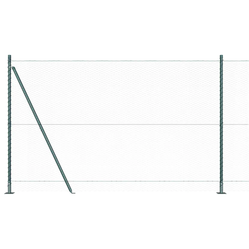 vidaXL Recinzione esagonale con base in cemento 100 x 1,4 m Verde Rete Bestel Nu