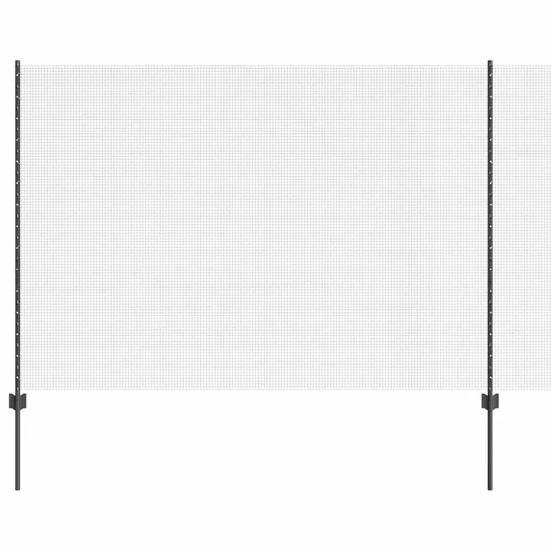 Shop Nu vidaXL Recinzione in rete saldata con pali 25 x 1,6 m Grigio Rete