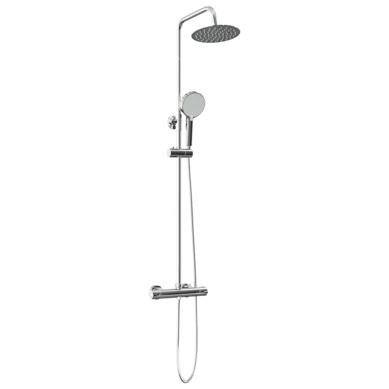 vidaXL Set di Sistema Doccia Termostatico Cromato 26,5 x 46 x 123 cm Betaalbaar