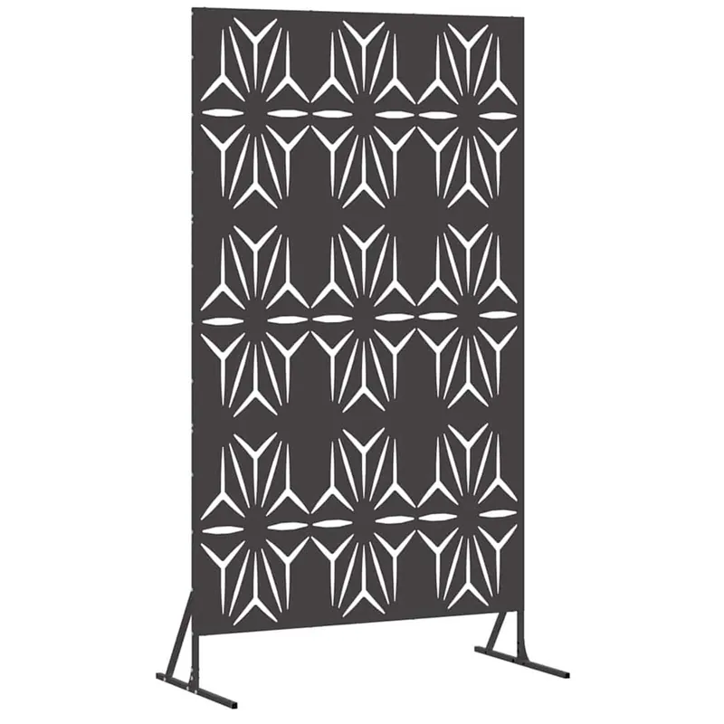 vidaXL Schermo per Privacy 100 x 50 x 180 cm Acciaio Nero Betaalbaar
