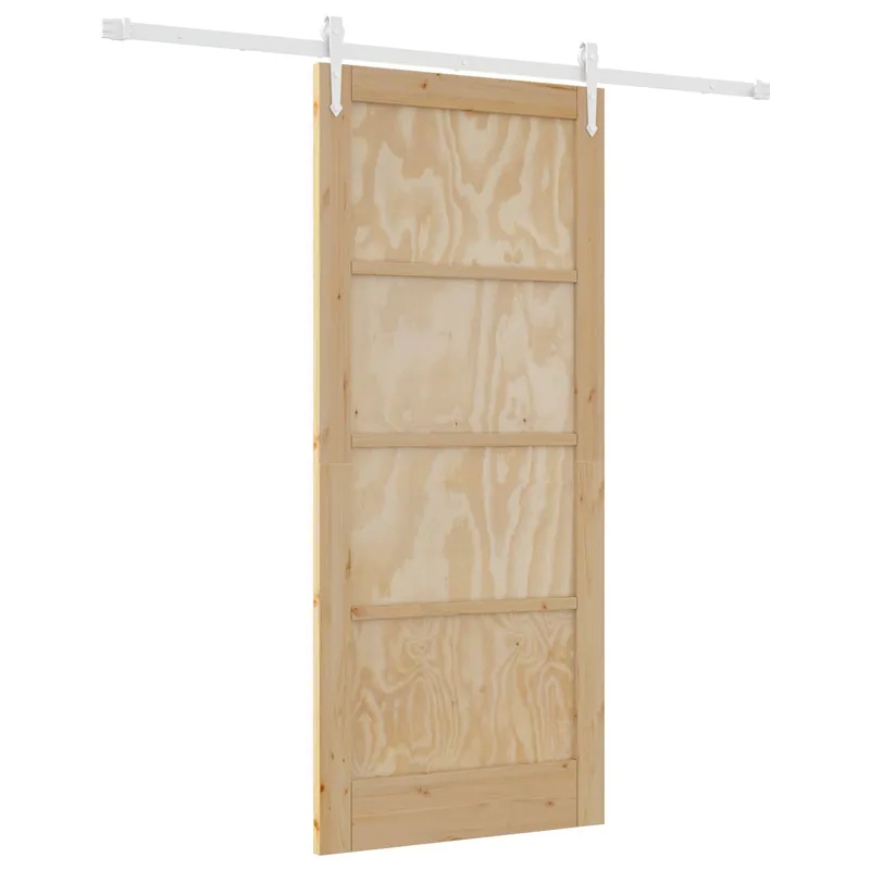 vidaXL Porta scorrevole ORKDAL Naturale e Bianco 86 x 198,5 cm Betrouwbaar