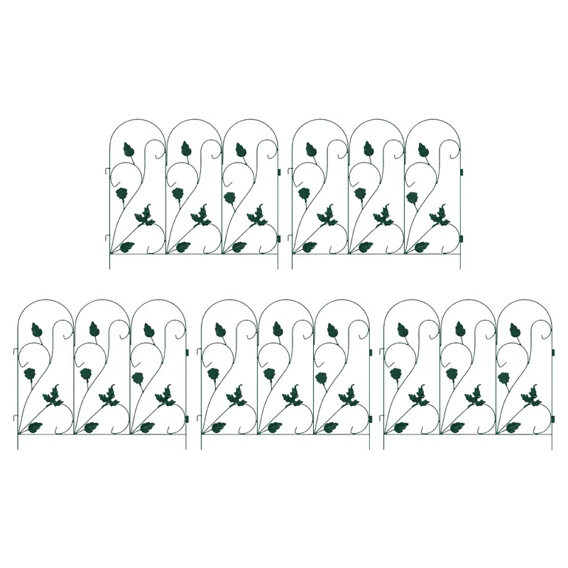 Alleen Vandaag vidaXL Recinzione per Giardino 5 pcs Verde Acciaio