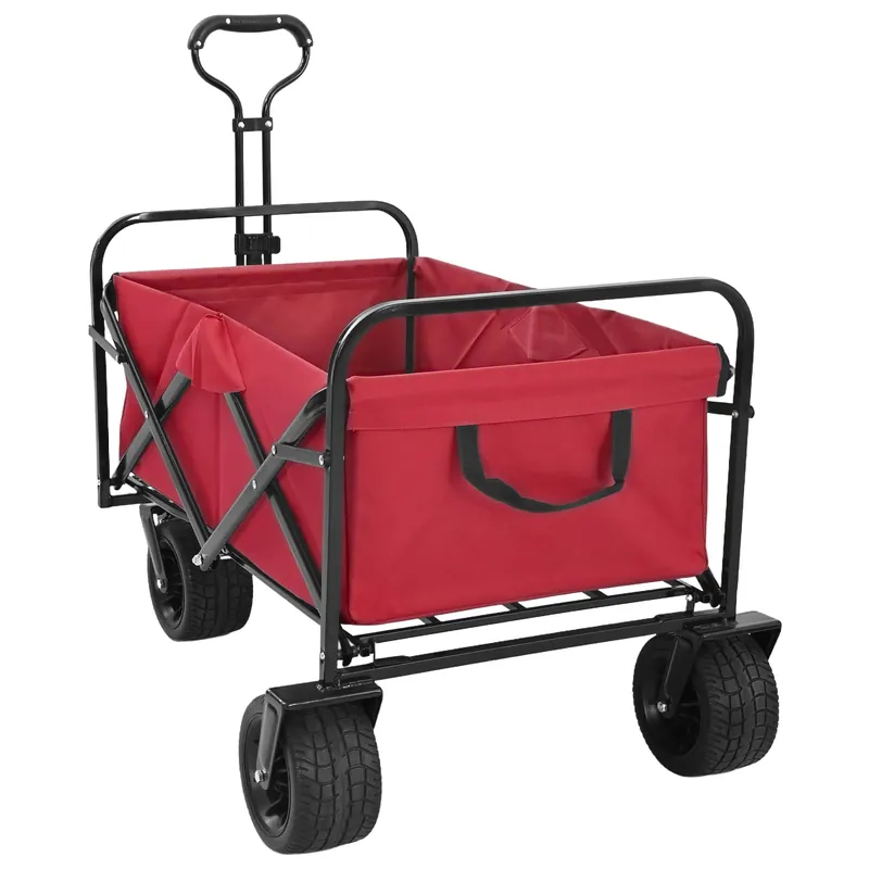 Alleen Vandaag vidaXL Carrello Pieghevole Rosso 89 x 63 x 96 cm