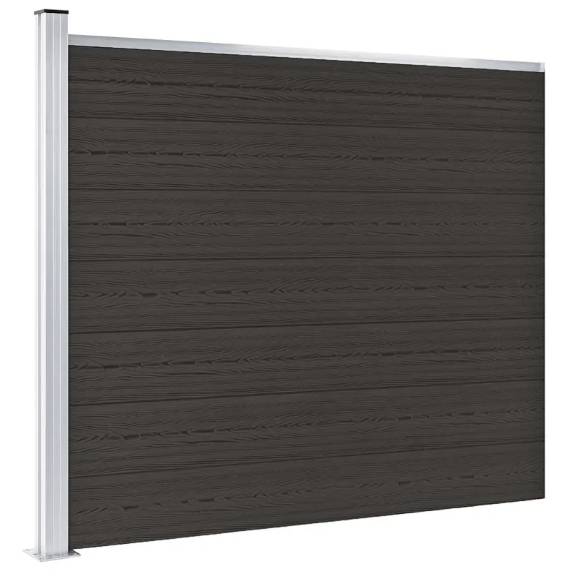 Gratis Retour vidaXL Pannello di Recinzione in WPC 175x146 cm Nero