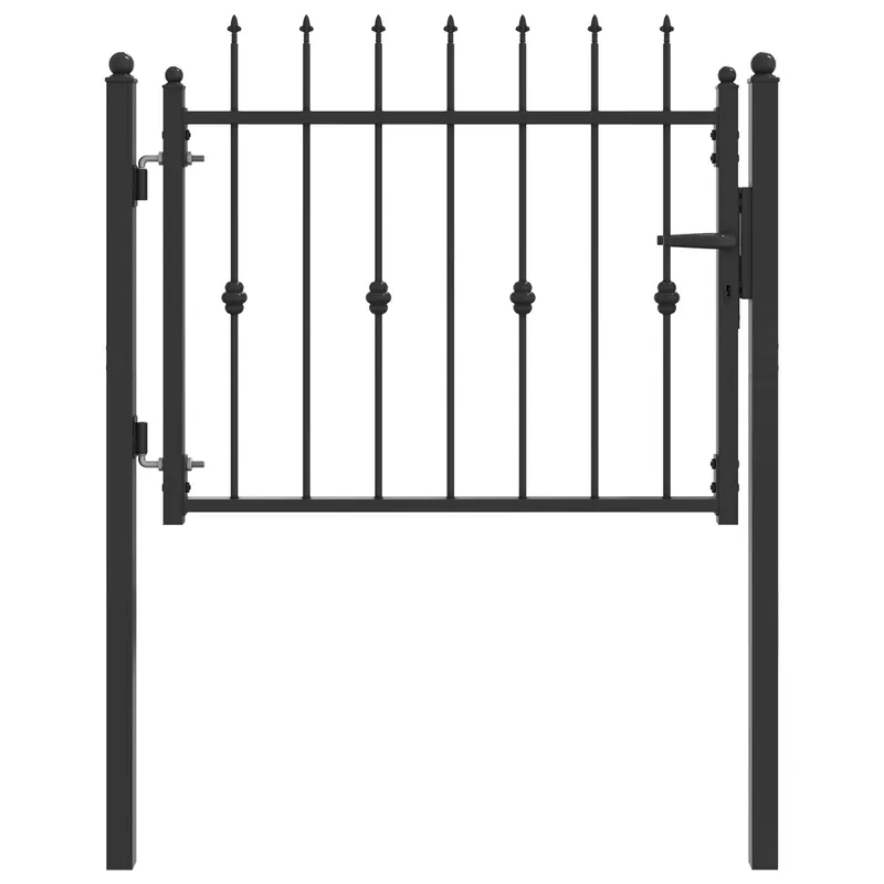 Premium vidaXL Cancello per recinzione HORST 100 x 75 cm Metallo Nero