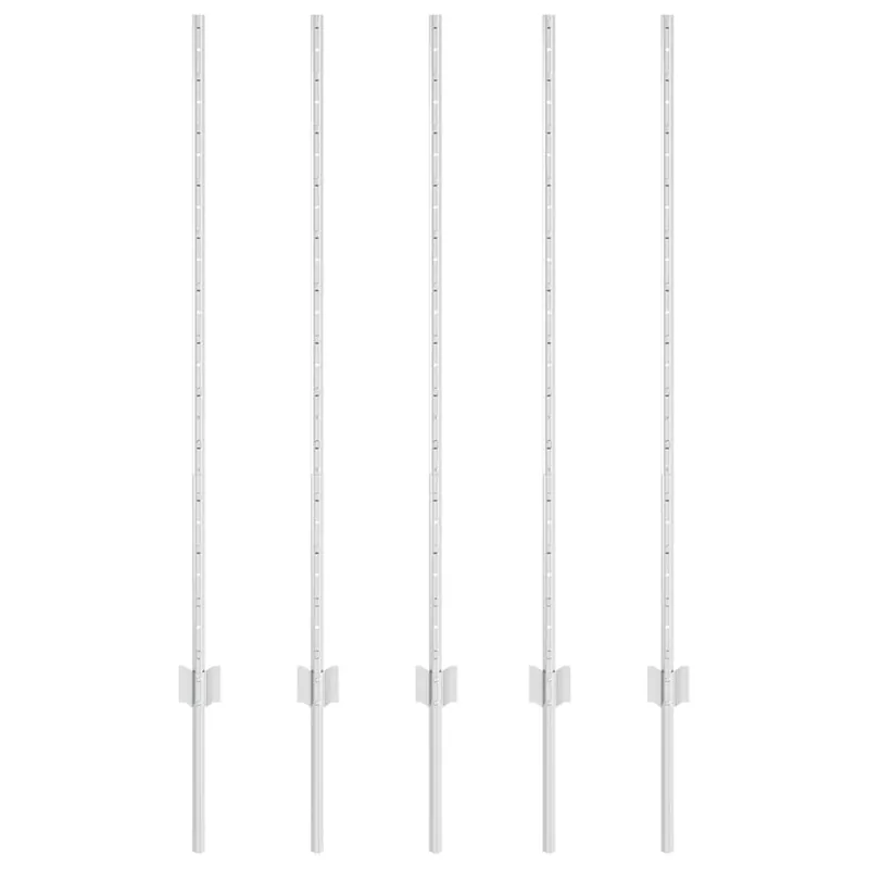 Aanbieding vidaXL Palo per recinzione interrato 5 pz Argento 160 cm
