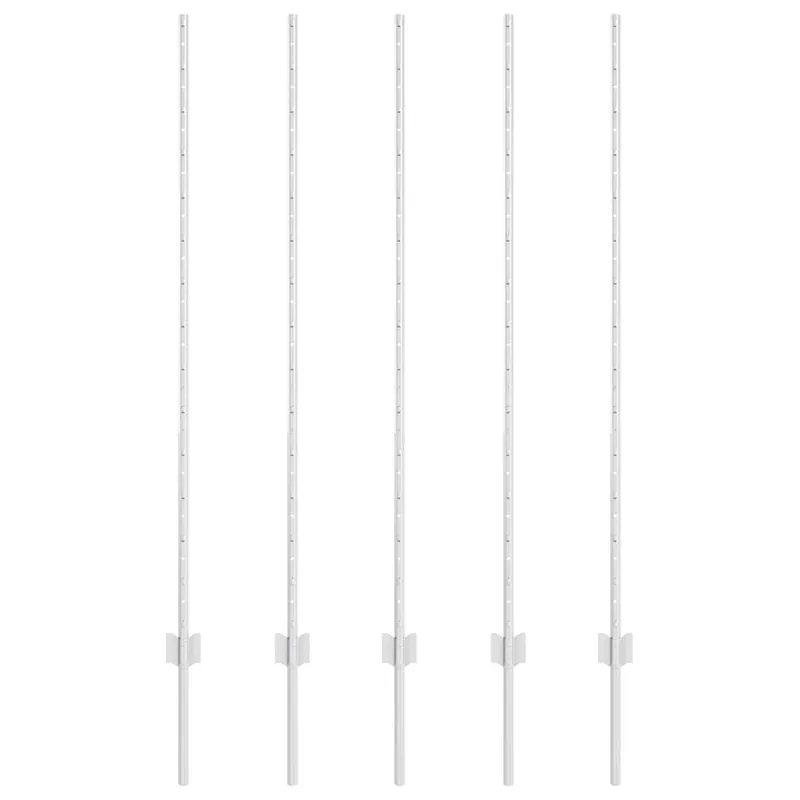 vidaXL Palo per recinzione interrato 5 pz Argento 180 cm Beperkte Voorraad