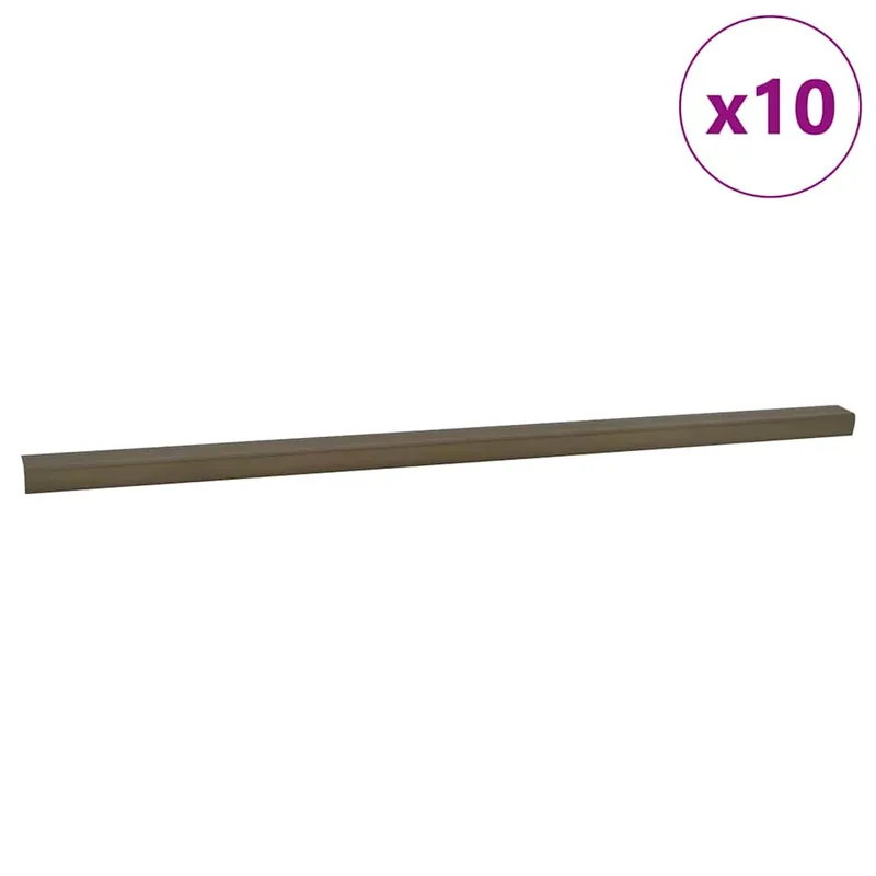 Op = Op vidaXL Paragradini 10 pcs Marrone 67 x 3.5 x 3 cm Alluminio