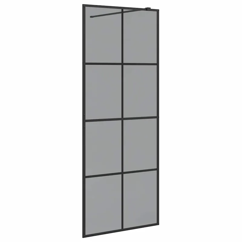 Weekendaanbieding vidaXL Parete Doccia Walk-in Nero 80 x 195 cm vetro temperato