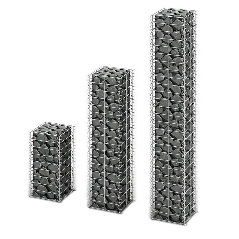 vidaXL Set Gabbioni 3 pz in Filo Zincato Beste Prijs