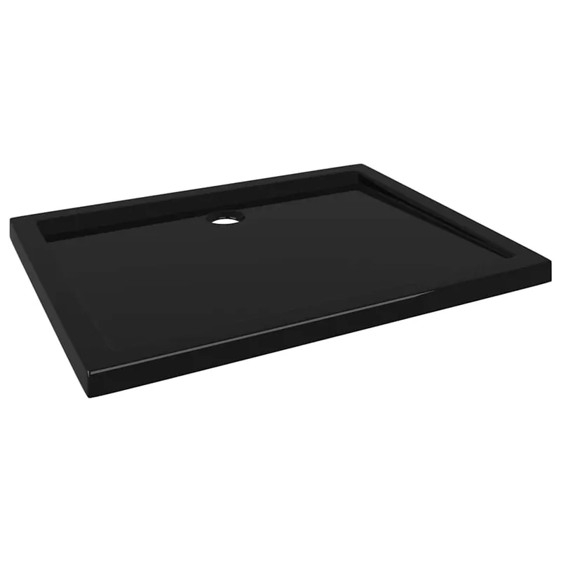 vidaXL Piatto Doccia in ABS Rettangolare Nero 70x90 cm Beperkt Aanbod