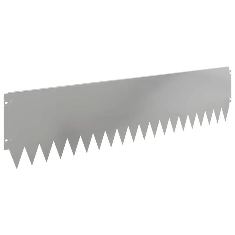 Beperkte Voorraad vidaXL Bordura per Prato 10 pcs 103 x 25 cm Acciaio Argento