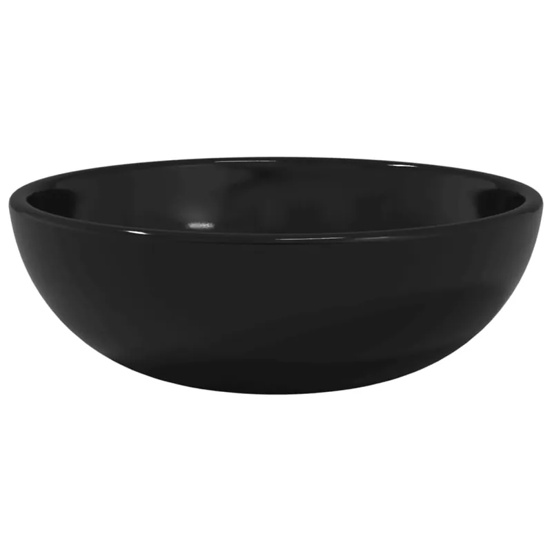 vidaXL Lavandino in Vetro Temperato 35x12 cm Nero Koop Vandaag
