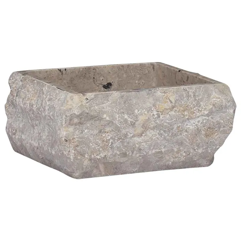 Gecertificeerd vidaXL Lavandino Grigio 30x30x13 cm in Marmo