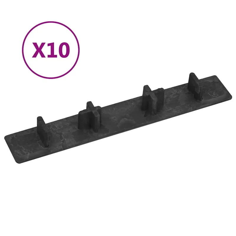 Flitsaanbieding vidaXL Tappi per Decking 10 pz Plastica Nero