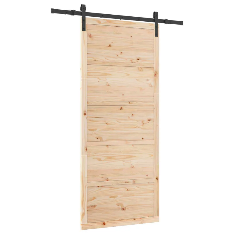 Gereduceerde Prijs vidaXL Porta scorrevole Naturale 80 x 208 cm Legno Massello di Pino