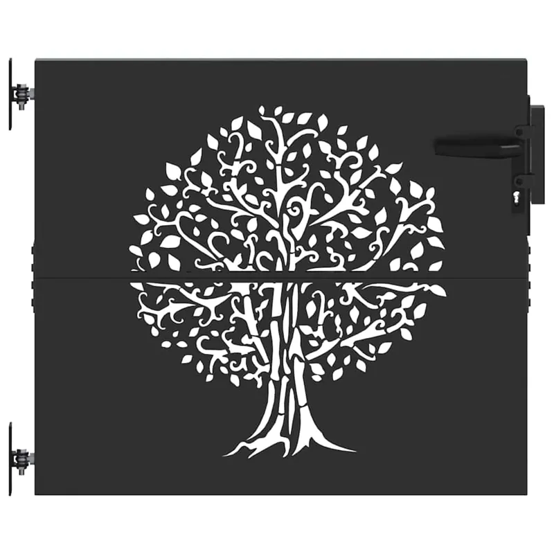 Betrouwbaar vidaXL Cancello da giardino con blocco Nero 85 x 100 cm