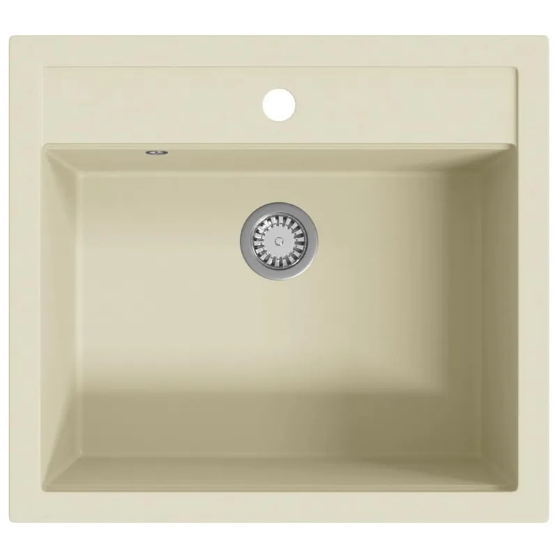 Nieuw vidaXL Lavello da Cucina in Granito Vasca Singola Beige