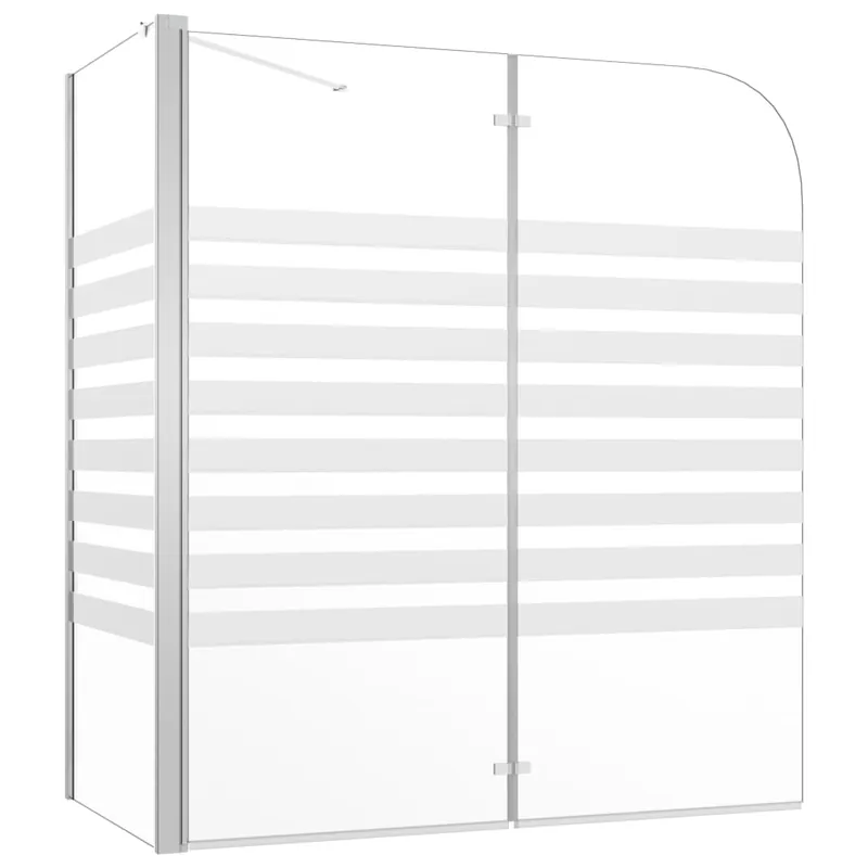 Direct Beschikbaar vidaXL Cabina da Bagno 120x68x130 cm in Vetro Temperato a Righe