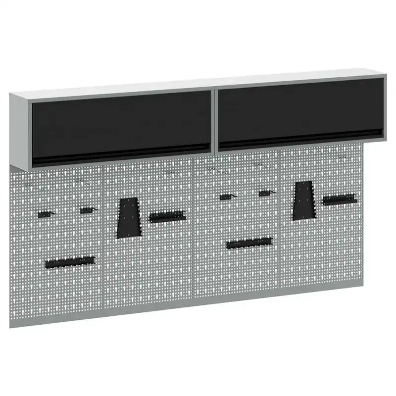 Hoge Kwaliteit vidaXL Set di armadi per attrezzi con lo scaffale 6 pcs Nero