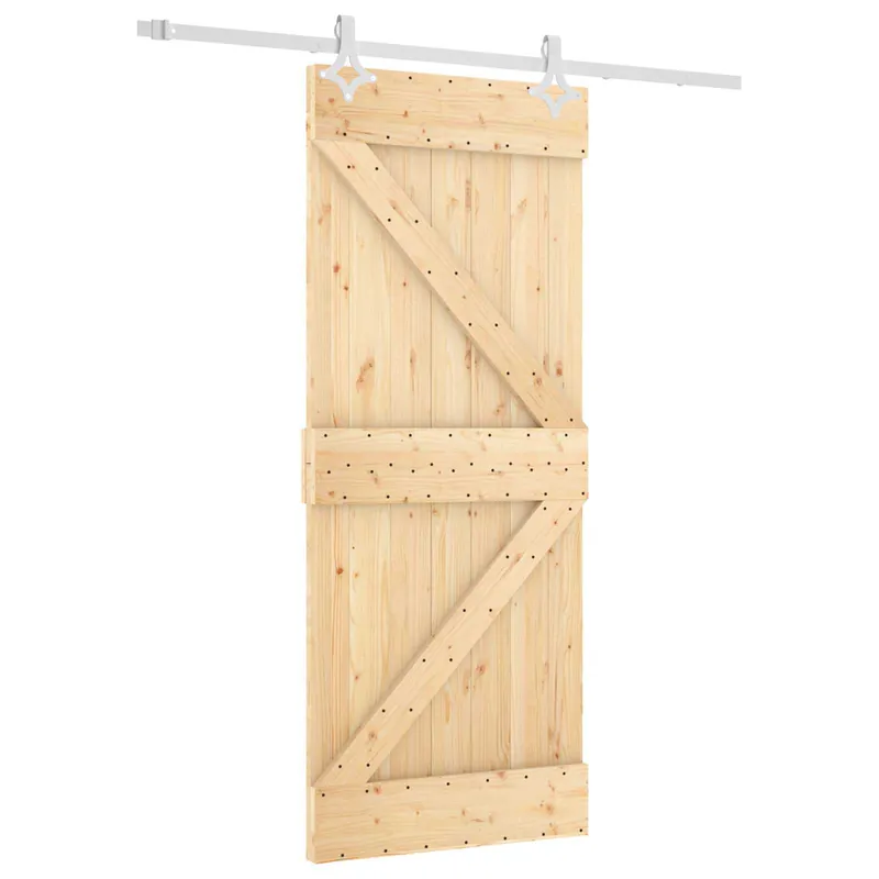 Nu Kopen vidaXL Porta scorrevole Naturale e Bianco 85 x 210 cm