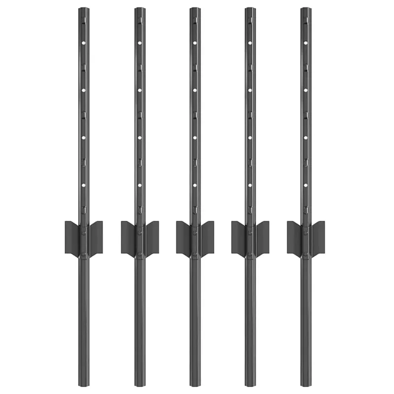 vidaXL Palo per recinzione interrato 5 pz Grigio 80 cm Veilige Betaling