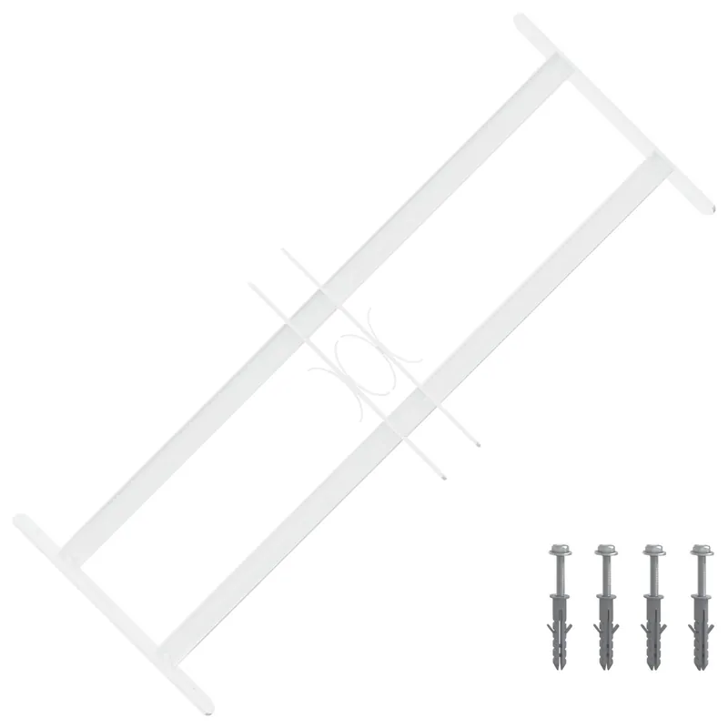 vidaXL Griglia di Sicurezza per Finestre con 2 Traverse 3 pcs 43-74 cm Premium