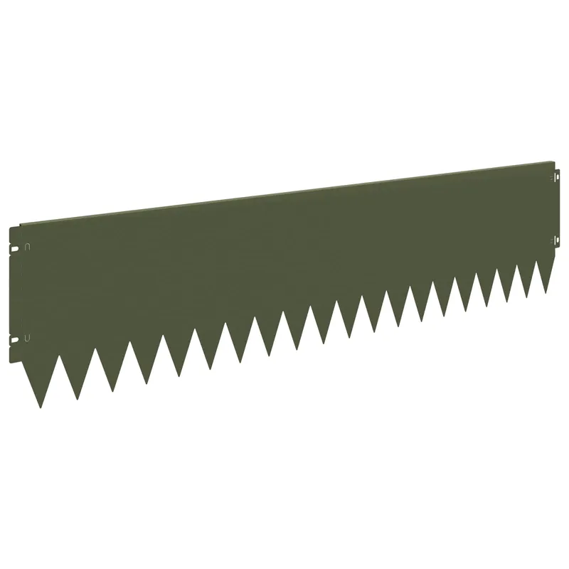 vidaXL Bordura per Prato 20 pcs 103 x 25 cm Acciaio Verde Oliva Aanbieding