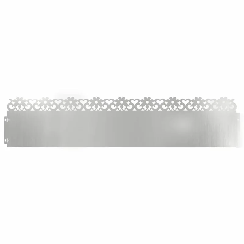 vidaXL Bordure per prato 10 pcs Argento 103 x 0,05 x 22 cm Hete Deal