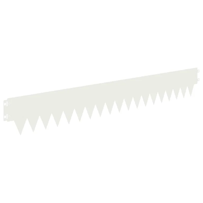 vidaXL Bordura per Prato 50 pcs 103 x 15 cm metallo Bianco Shop Nu