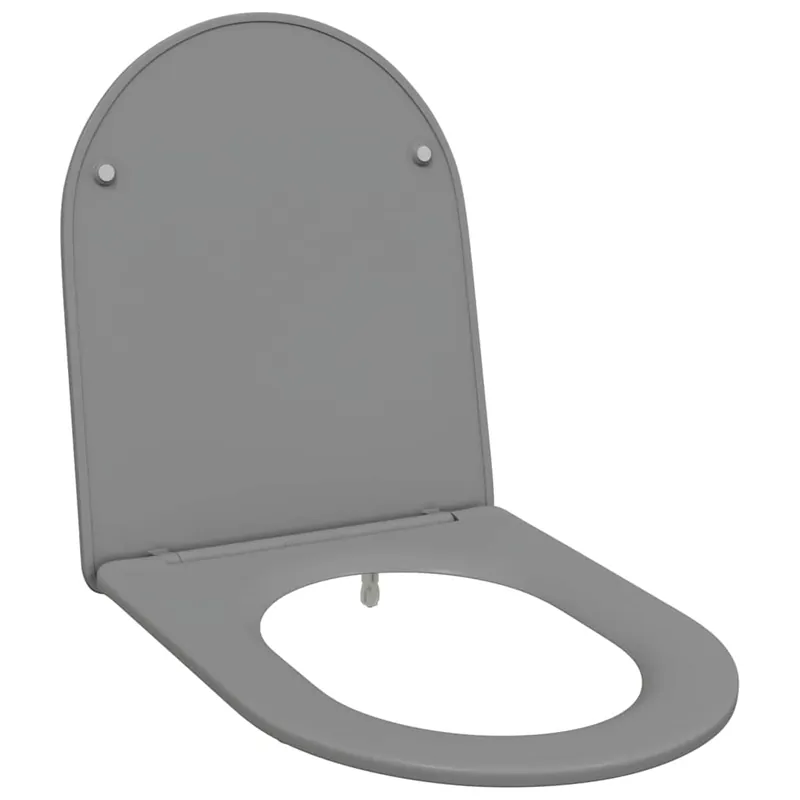 vidaXL Sedile del WC Grigio 47 x 36 x 3,4 cm Duroplast Lage Kosten