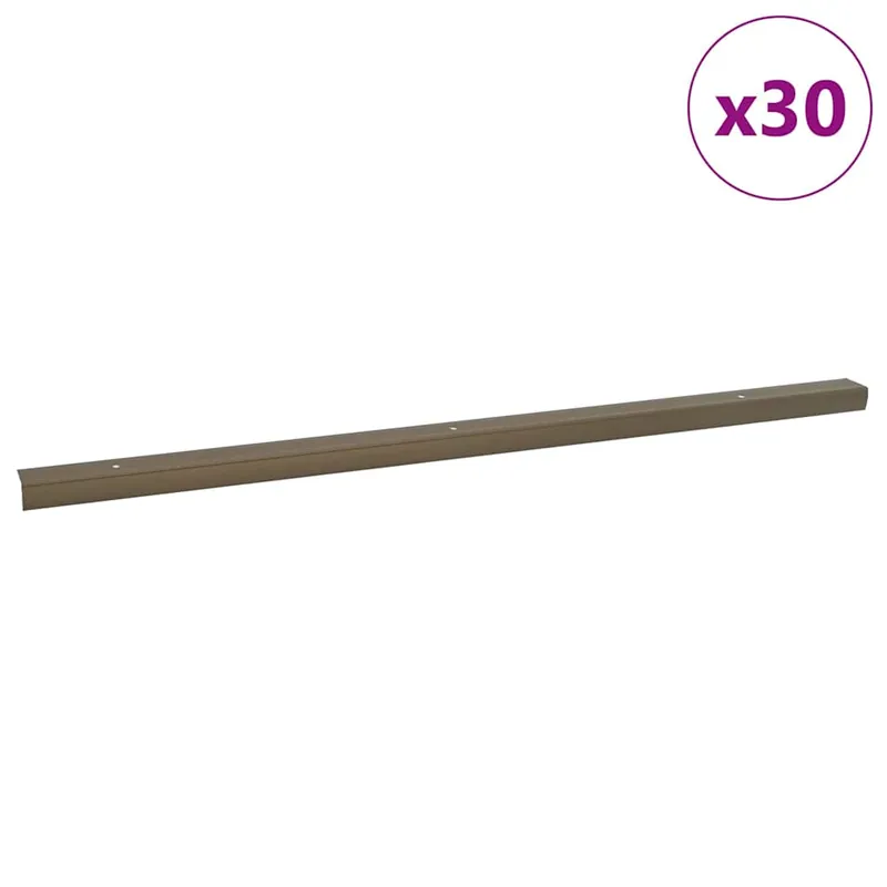 Favoriet vidaXL Paragradini 30 pcs Marrone 67 x 3 x 2 cm Alluminio