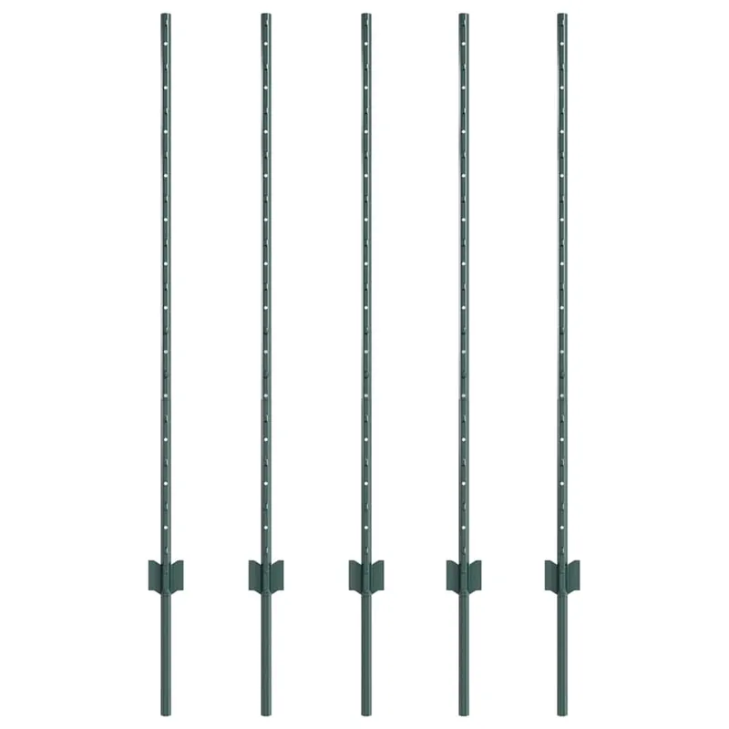 vidaXL Palo per recinzione interrato 5 pz Verde 160 cm Hoge Kwaliteit
