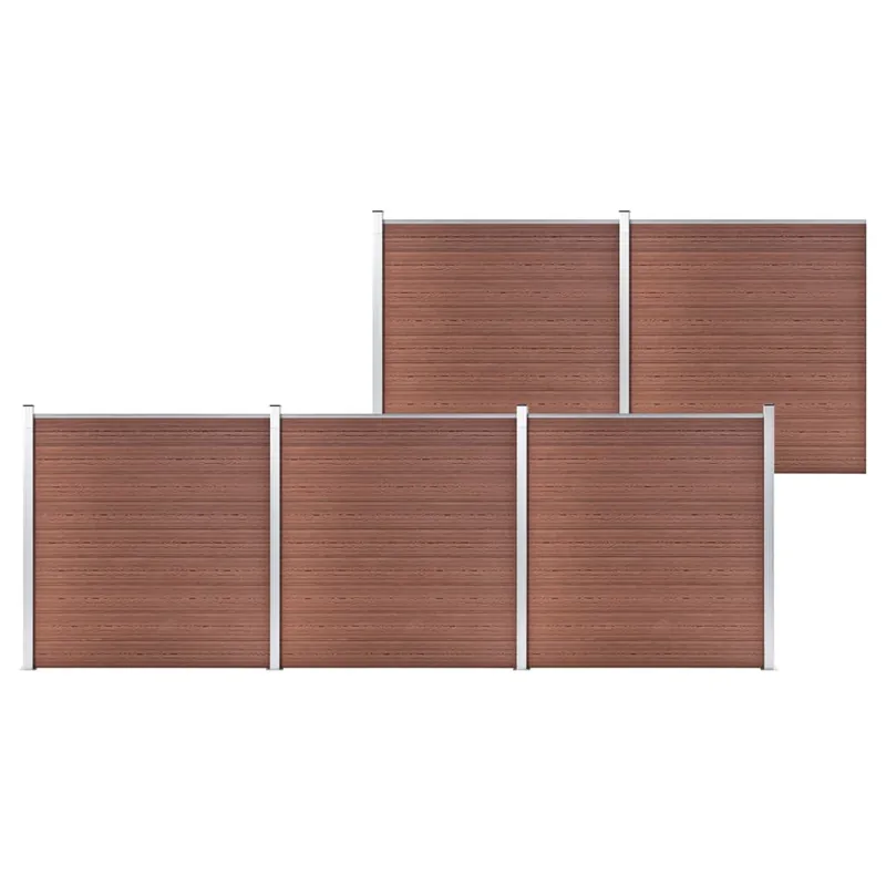Voordeelprijs vidaXL Recinzione da Giardino in WPC 872x186 cm Marrone