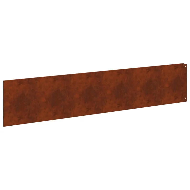 vidaXL Bordura per Prato 10 pcs 100 x 22 cm Acciaio Ruggine Lage Kosten