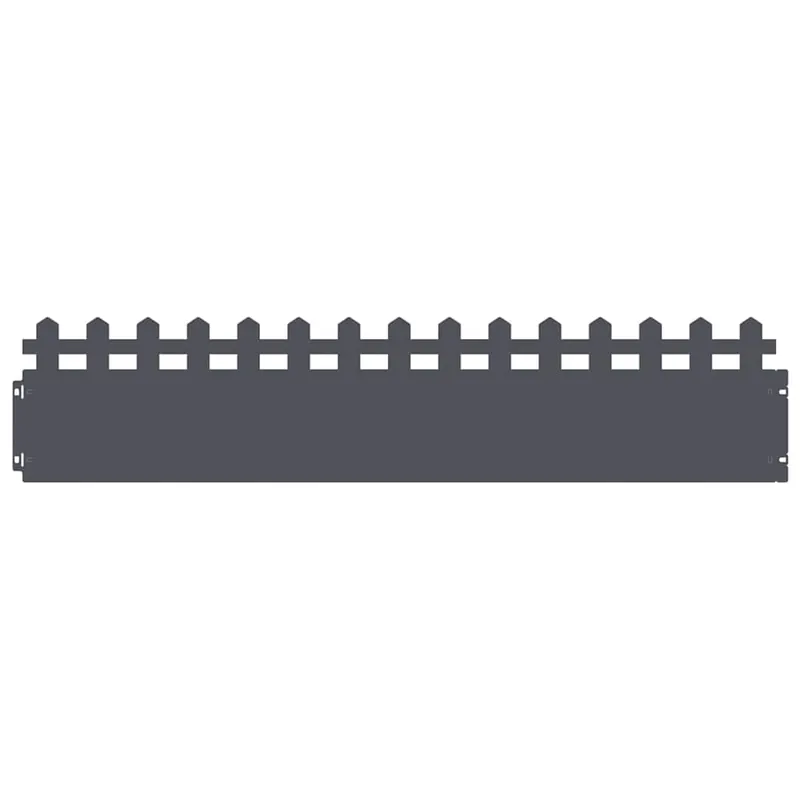 vidaXL Bordure per prato 10 pcs Antracite 103 x 0,05 x 22 cm Acciaio Merkproduct