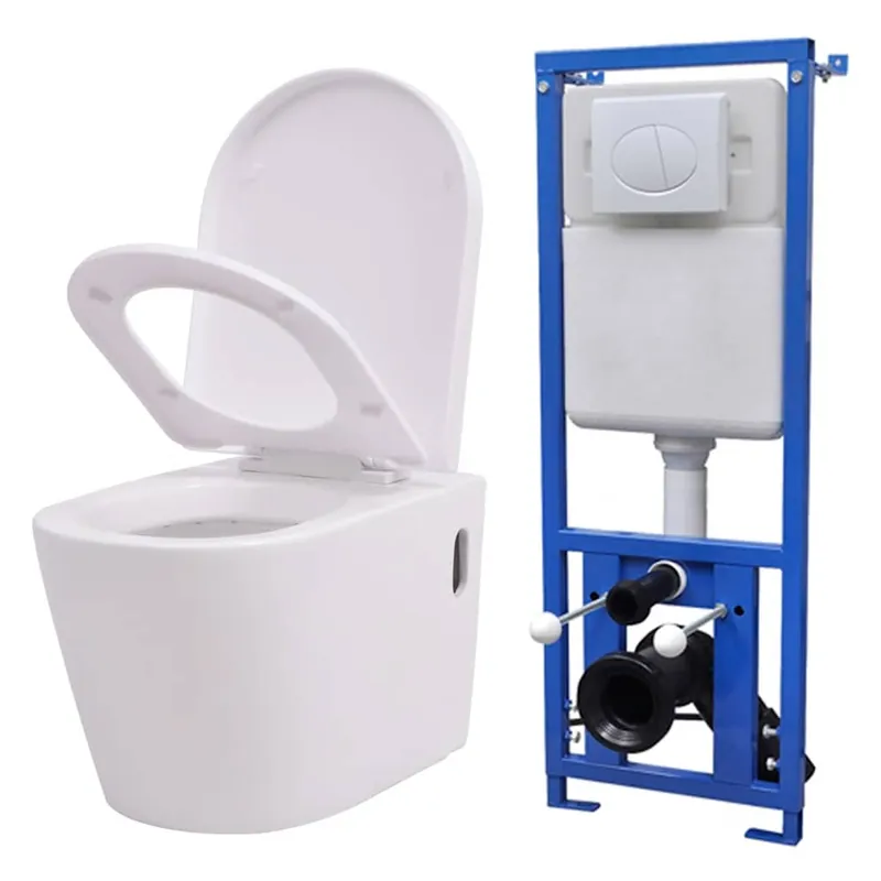 Beperkt Aanbod vidaXL WC a Muro con Sciacquone Nascosto in Ceramica Bianco
