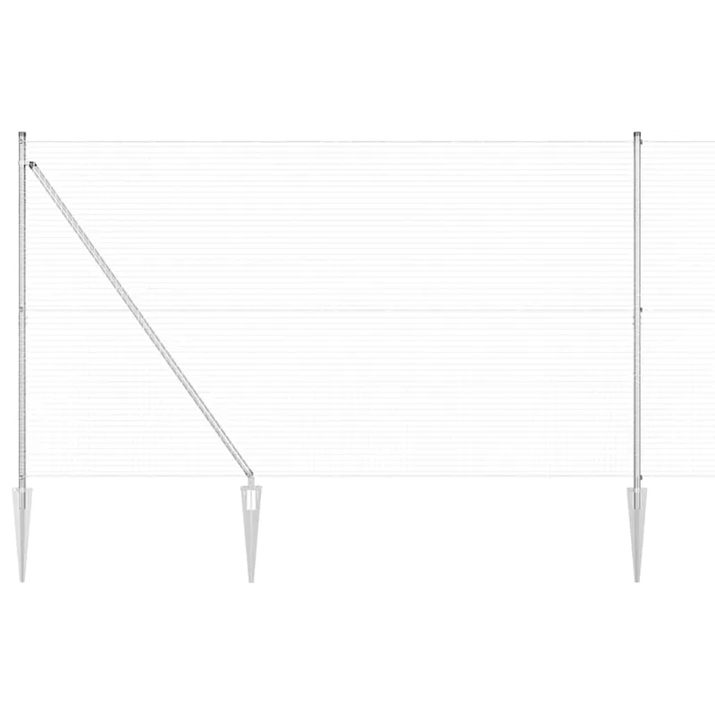 Weekendaanbieding vidaXL Recinzione in rete saldata con punte 10 x 1,5 m Acciaio zincato