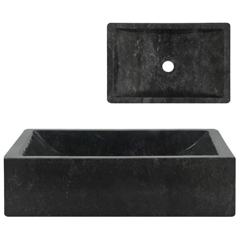 Beperkte Voorraad vidaXL Lavello 45x30x12 cm Marmo Lucido Nero