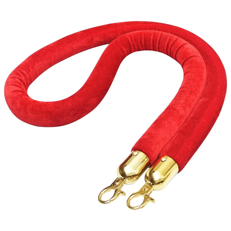 Express Levering vidaXL Cordone per Transenne Rosso e Oro in Velluto