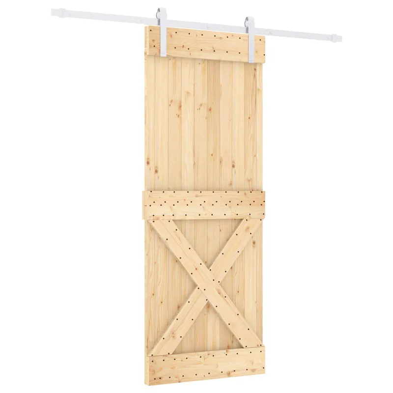 Hete Deal vidaXL Porta scorrevole Naturale e Bianco 80 x 210 cm