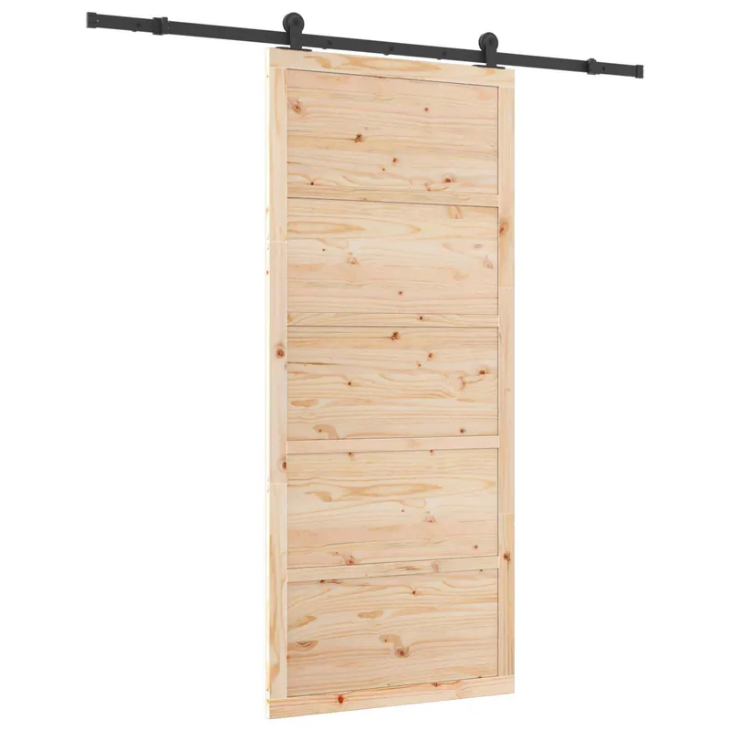 Favoriet vidaXL Porta scorrevole Naturale 80 x 208 cm Legno Massello di Pino