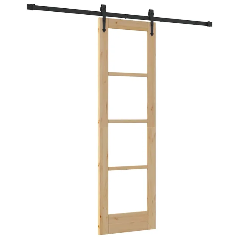 vidaXL Porta scorrevole Naturale e Nero 61 x 198,5 cm Direct Beschikbaar