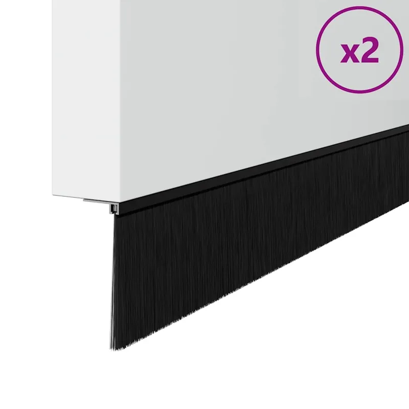 vidaXL Spazzole per porte a vite 2 pcs Nero 100 cm Lega di alluminio Actieprijs