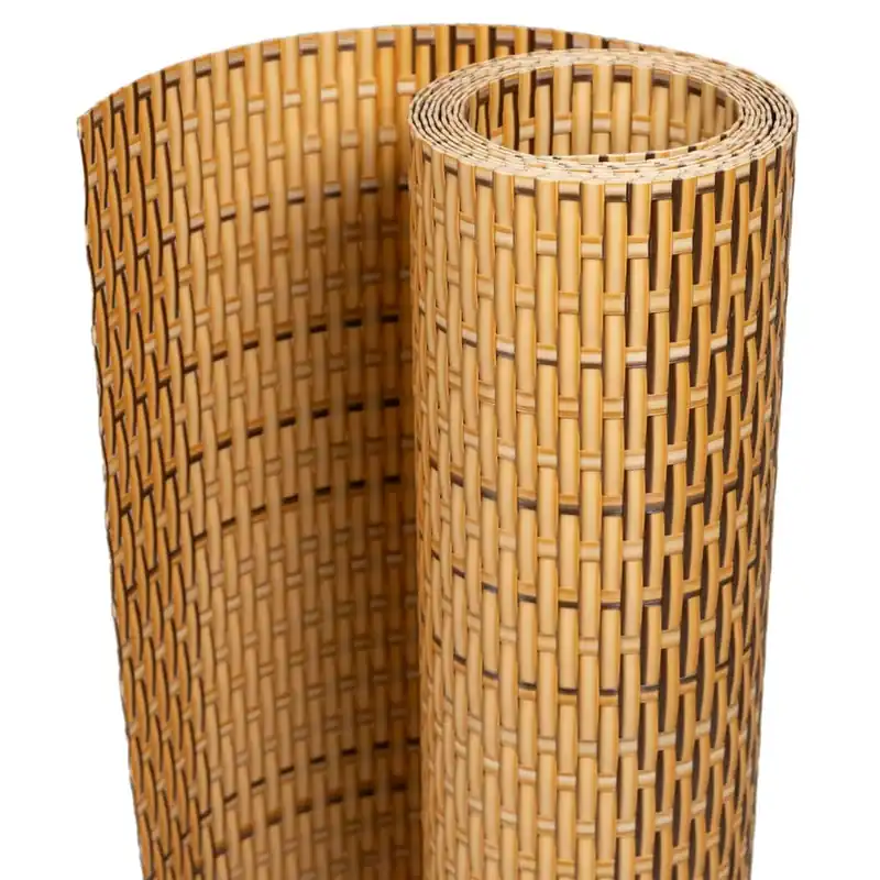 vidaXL Paravento da Balcone Marrone Chiaro 300x80 cm in Polyrattan Direct Verzonden